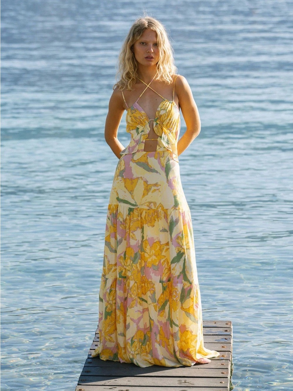 SABO Calabria Halter Dress- Scout Floral US 6, Women’s Medium